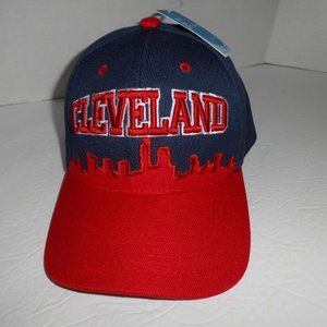 Cleveland Skyline Ballcap Adult Adjustable By Fashion Headwear, Brand New